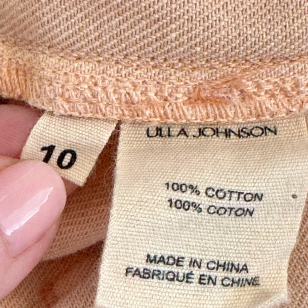 Ulla Johnson Marlowe Denim Pants High Waist Wide Leg Jeans Sweetbriar Rose 10 - Picture 8 of 9